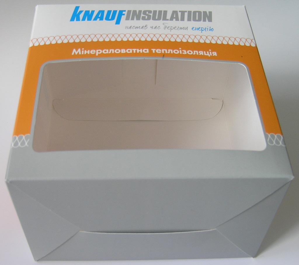 Виготовлення упаковки «Knauf Insulation». Поліграфія друкарні Макрос, виготовлення упаковки, специфікація 971988-6